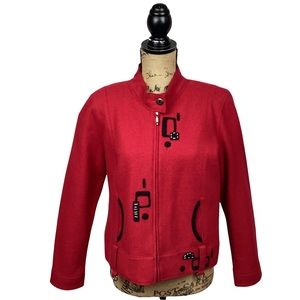 VIntage Artsy BETS Wool Jacket by Canvasbacks Made in Columbia